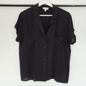 Frank And Oak black button up top